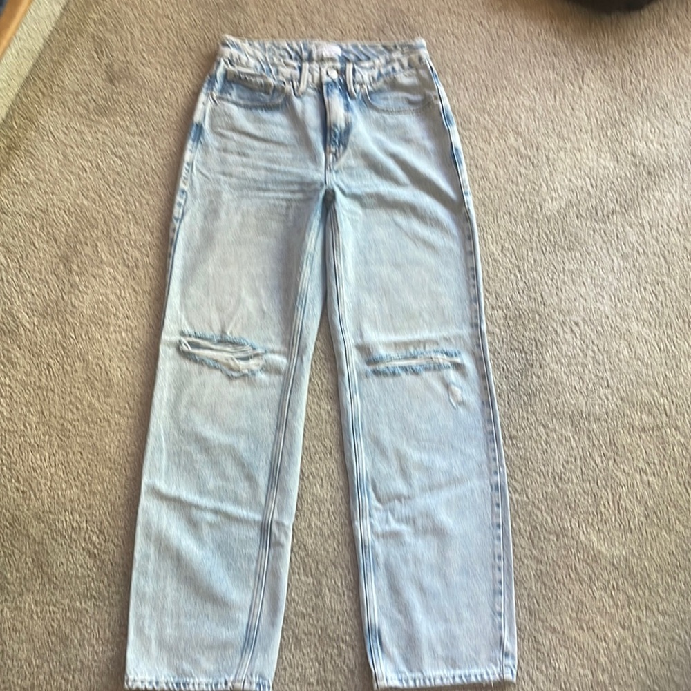 Good American wide leg jeans mid rise